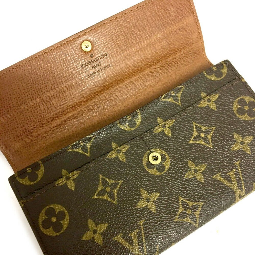 100% Authentic Louis Vuitton Monogram Portefeiulle Sarah Bifold Wallet - Picture 5 of 9